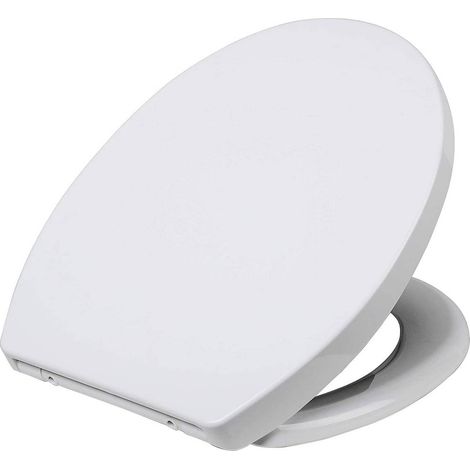 WOLTU Toilettendeckel,WC Sitz mit Absenkautomatik,klodeckel Antibakterieller WC Sitz,Fast Fix Toilettensitz, Klobrille,WC Deckel Weiß (1/5)