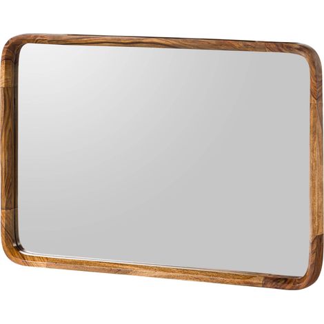 Wandspiegel Sheesham 60x5x90 hellbraun lackiert MAILAND 140 (1/3)