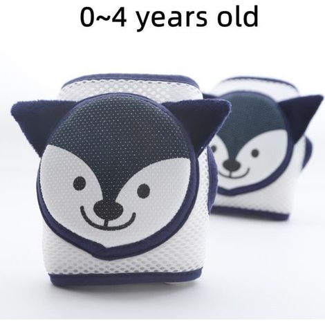 Genouillere Bébé,Toddler Genouillères de Protection Ajustables,Genouillères Rampantes Respirant,pour Marche,Extérieur,Enfants(Bleu) (1/4)