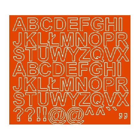 Lettere adesive autoadesive da 2,5 cm, colore arancione lucido