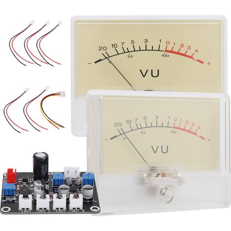 TS-DB90R 2er-Pack DB-Meter + Treiberplatine, Audio-Leistungspegel-VU-Tester mit Hintergrundbeleuchtung (1/5)