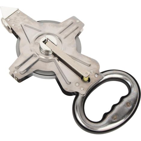 Mètre Ruban 100 M Mètre Ruban 50 M en Acier Inoxydable – à Mesurer Rétractable avec Poignée Ergonomique – Parfait pour les Mesures de Construction, d'ingénierie et de Conception