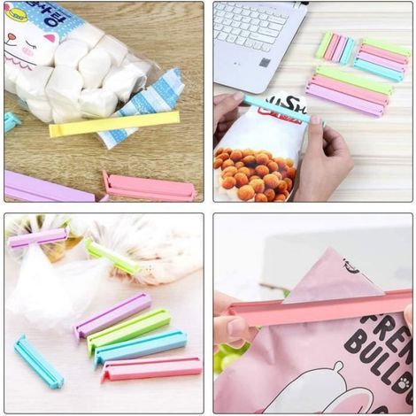 48Pcs Clips d'étanchéité Alimentaire, Alimentaire Clip Fermeture Sachet Clip Fermeture Cuisine Pince Sachet Clip Fermeture Sac (1/4)