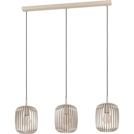 Lampe à suspension marron sable Romazzina 3 lumières - 900497 (1/3)