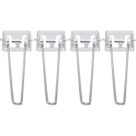 4 pieds de table réglables, pieds de table pliables en forme de pince à cheveux, pieds de table pliables en métal, pieds de table pliables en fer (1/5)