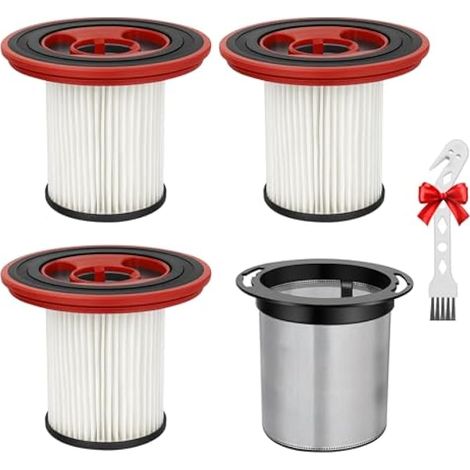 12040193 Lot de 4 filtres lavables pour aspirateur sans fil Bosch Unlimited Series 7 BKS711XXL BBS711W BBS712A BCS711GB BKS711MALL, 3 filtres HEPA + 1 pré-filtre en acier inoxydable (1/5)