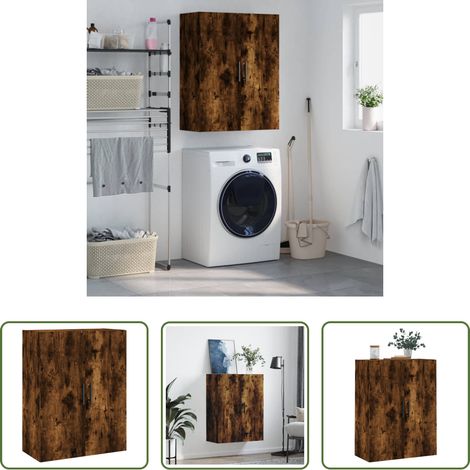Holzschrank - Wandschrank Räuchereiche 69,5x34x90 cm (1/5)