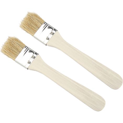 Lot de 2 brosses barbecue en bois léger pour badigeonner huile et épices en extérieur (1/5)