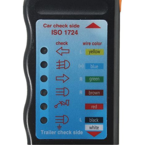 Testeur Remorque 7 Broches, 12V Testeur Prise Remorque 7 Broches Male, Testeur Prise Remorque Feux Circuit De Câblage Outils Diagnostic, Convient Remorque Camion RV Voiture(Testeur 7 Broches) (1/4)