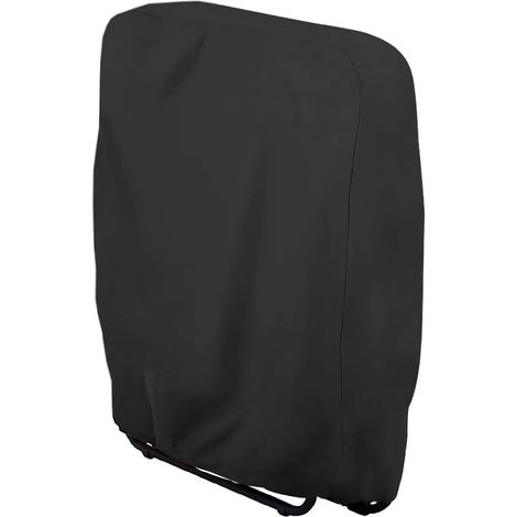 Black 71x110 cm folding chaise lounge cover, 210D Oxford, waterproof and UV resistant (1/4)