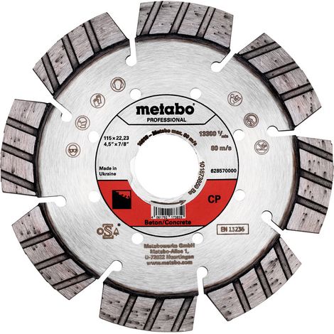 Metabo Diamanttrennscheibe 115x22,23mm, CP, Beton professional (1/3)