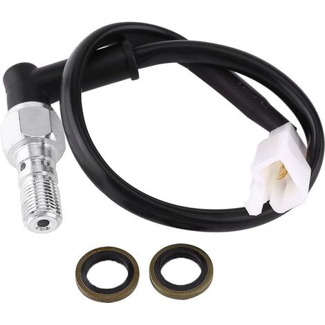 Interrupteur de Frein Hydraulique Universel Moto Arrière Lumière Commutateur Pression avec Rondelle(M10 x 1MM) (1/5)
