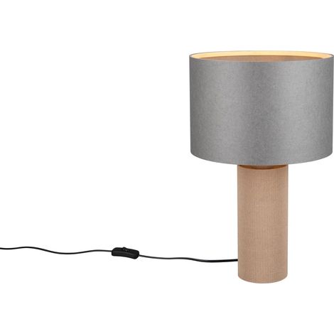 Lampada da tavolo CANIO Ø30 grigio-marrone salotto E27 Trio (1/5)