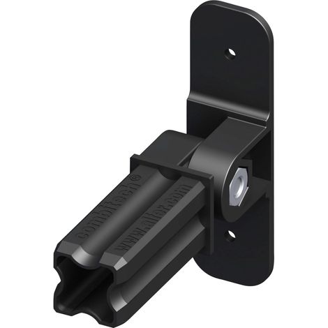 alfer Flansch-Verbinder 23,5 mm schwarz Kunststoff Verbinder Steckverbinder (1/2)