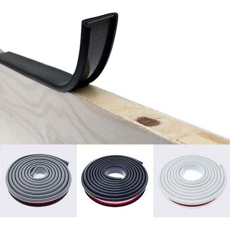 2M Noir Forme de U 16MM Bande de Chant en Adhesive.Pas de Thermocollant Chêne Chant Plan de Travail Bande de Garniture.Caoutchouc Souple TPE Placage Bois Couvre Chant pour Meubles