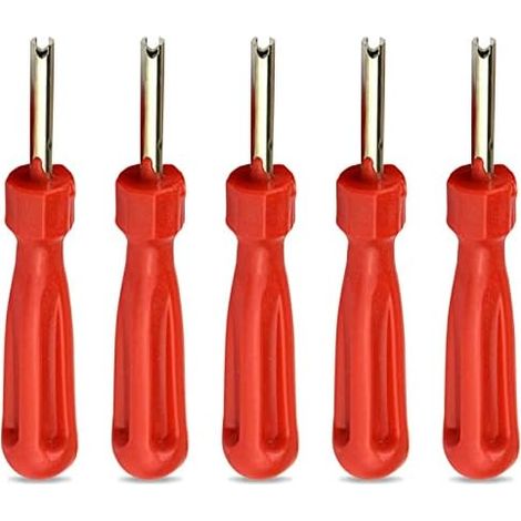 Outil de retrait noyau valve – Outils réparation pneus pour utilisation à long terme  tige pneu, outils tête unique moto - 5pcs (1/5)