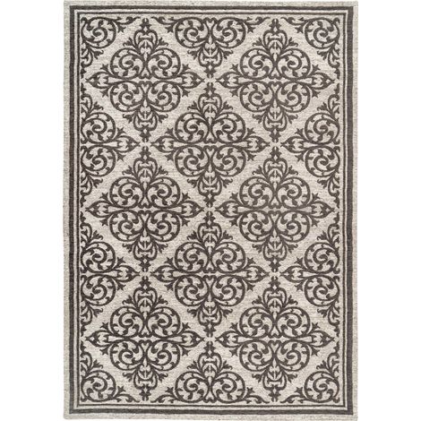 Tapis oriental gris doux à poils courts intérieur - 230 x 160 cm (1/4)