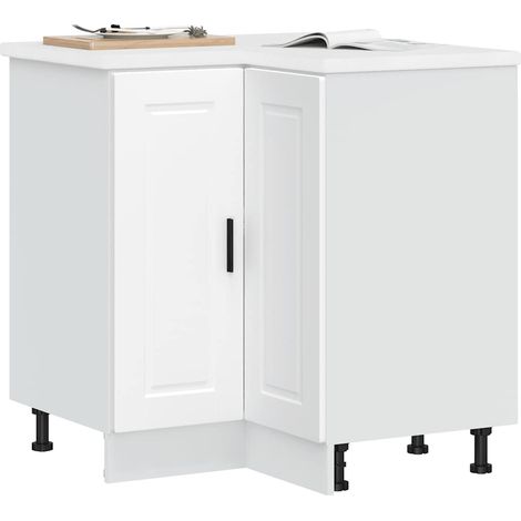 Küchen-Eckunterschrank Porto Weiß Holzwerkstoff