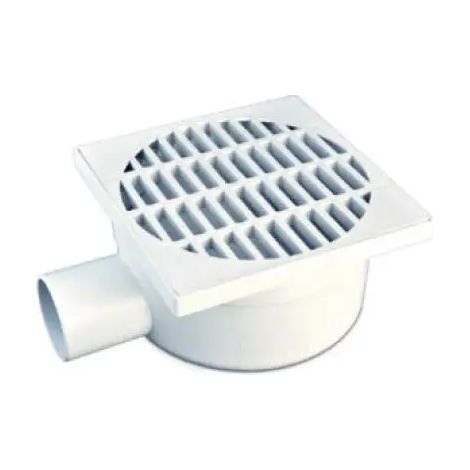 Pozzetto sifonato attacco orizzontale in pp con griglia mm 115x115 - ø40 mm NICOLL