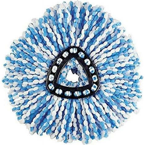 Lot de 2 têtes de rechange pour balai O-Cedar EasyWring RinceClean, fibres microfibres, lavables, compatibles avec seau essoreur, nettoyage efficace sols, remplacement facile, 30 cm, blanc et gris. (1/5)