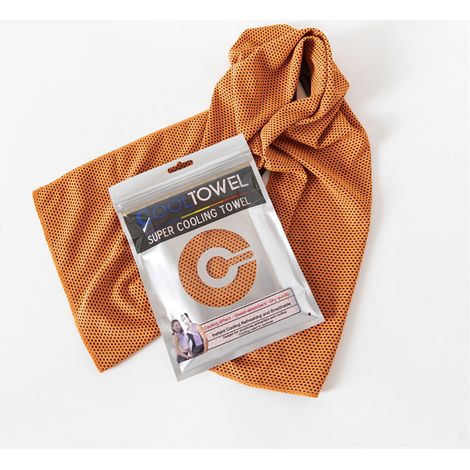 Serviette de Sport Rafraîchissante à Séchage Rapide – Effet Glacé Instantané pour Gym, Course et Fitness – Serviette Microfibre Légère 30x80 cm, Orange-x