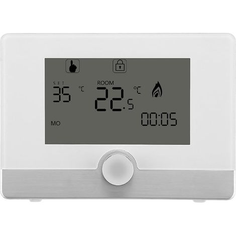 Programmable Temperature Controller Digital Thermostat for Wall-Hung Boiler Heating System (White) (1/5)