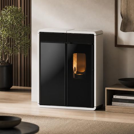 Estufa de pellets de pasillo Idunn 14 kW canalizable Muspel, sistema turbuladores autolimpieza +  Wi-Fi (1/5)