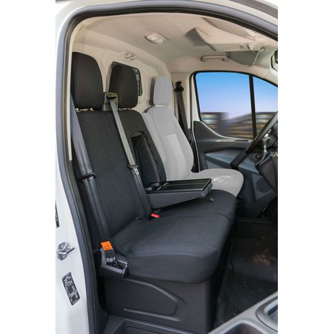 Housse de siège Transporter en tissu pour Ford Transit, double banquette avant (1/4)