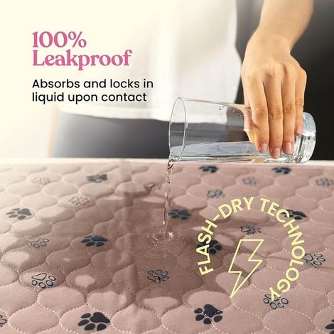 Tapis pour chats et chiens - Tapis doux lavable et réutilisable en une seule pièce - Coussins d'apprentissage absorbants pour panier de chien - Tapis de mise bas absorbant et antidérapant pour animaux (1/4)