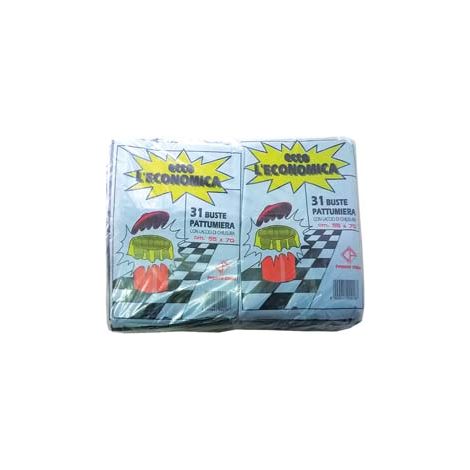 SACCO PATTUMIERA ECCO L'ECONOMICA NERO PZ.31- - cm.55x70 gr.400 - 20 confezione CP