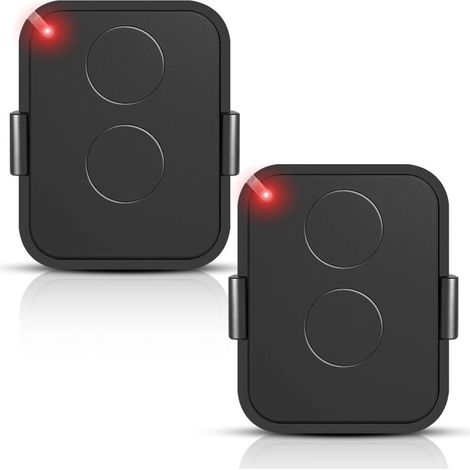 Lot de 2 télécommandes ON2E, émetteur 2 canaux 433,92 MHz, télécommande pour portail, code tournant sécurisé, compatible avec les récepteurs automatisés (1/4)
