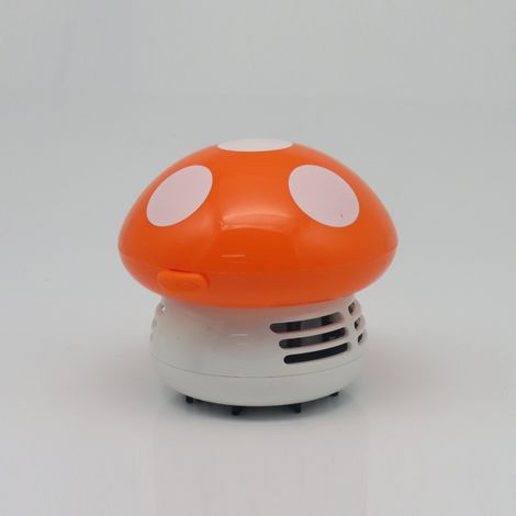 Mini aspirateur de bureau en forme de champignon mignon, aspirateur portable pour poussière de clavier, bureau et maison, nettoyage compact et silencieux (1/3)