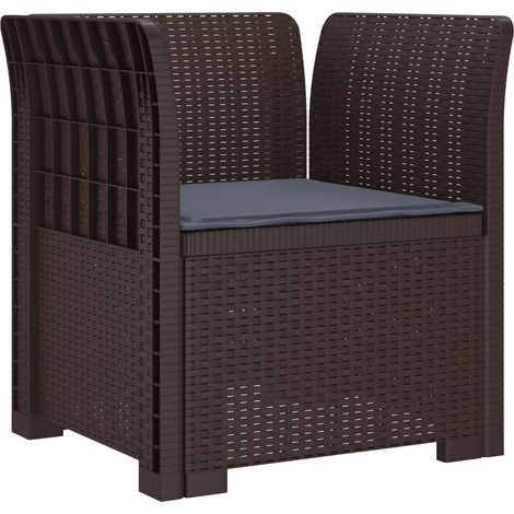 Maison Exclusive - Poltrona a 1 Posto con Cuscino Aspetto Rattan PP Marrone (1/5)