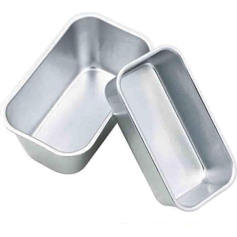 Moule à pâtisserie rectangulaire en acier, léger et réutilisable, facile à nettoyer, pour la cuisine à domicile.