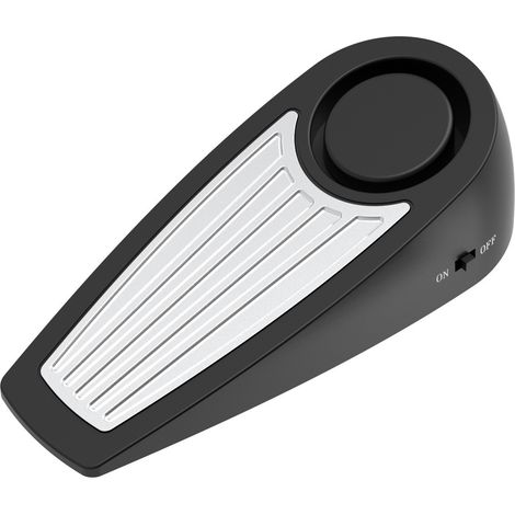 Barre de porte alarme sensible aux vibrations, détection de sécurité portable, bloque-porte alarme pour maison, boutique, bureau, noir (1/5)