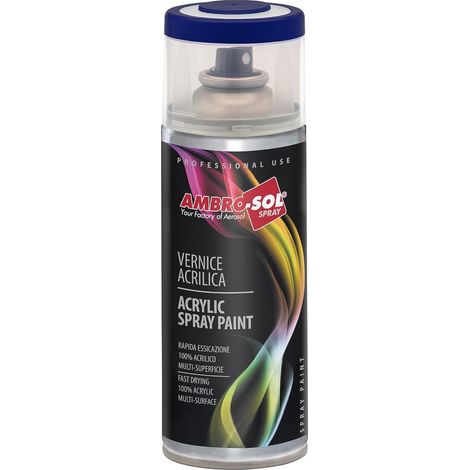 Bomboletta ambro-sol vernice spray 400ml acrilico ral 5005 blu segnale