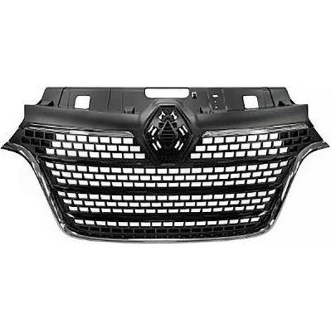 Grille de calandre avant noire avec moulure chromée et noire brillante Renault Master 3 phase 3 depuis 2019