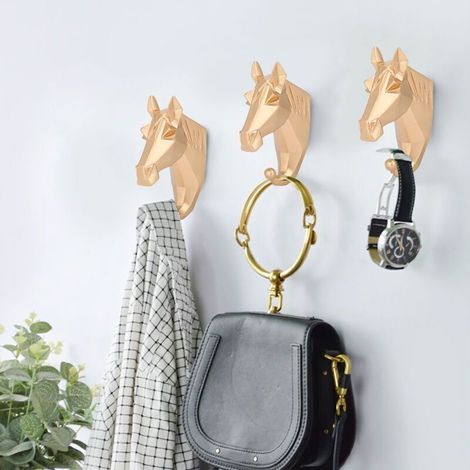 Résine Style Animal discret salle de bain mural porte-serviettes patère chapeau clés cheval cintre. (1/4)