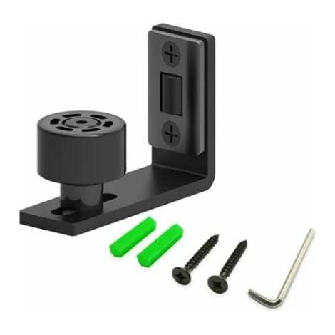 Ajustable Guide de Plancher Noir Guide Inférieur Pour Porte en Bois Coulissante Mur / porte (1/5)