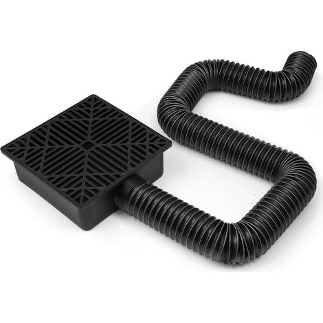Drain de Gouttière, Rallonge Gouttière Flexible, Regard Eau Pluviale d'eau de Pluie Drain de la Gouttière, Extension de Descente de 40 à 155 cm, pour Sol en Ciment et Pelouse (1/5)
