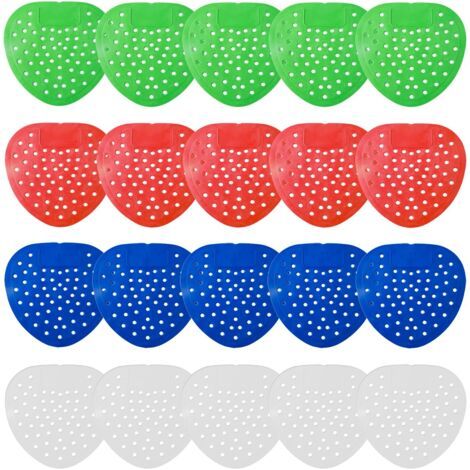 Set de 20 Filtres Universels Parfumés Pour Urinoirs. Élimine Les Odeurs, Convient aux Toilettes Publiques des Hôtels, Centres Commerciaux, écoles, etc. (5 Bleus, 5 Blancs, 5 Verts,5 Rouge).