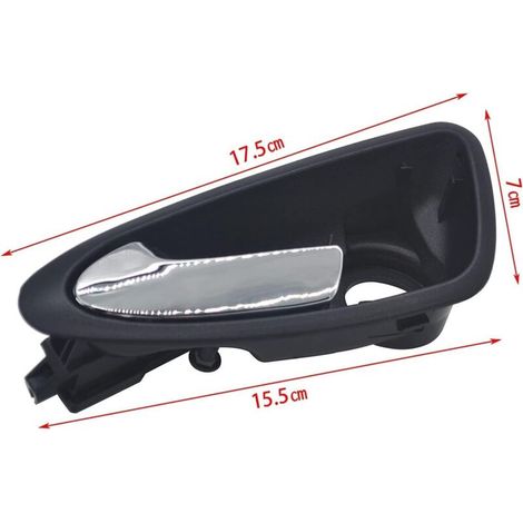 Maniglia porta anteriore sinistra lato guidatore per Seat Ibiza 6J 6J1837113A, cromata, per auto, compatibile con Ibiza 2009-2017. (1/4)