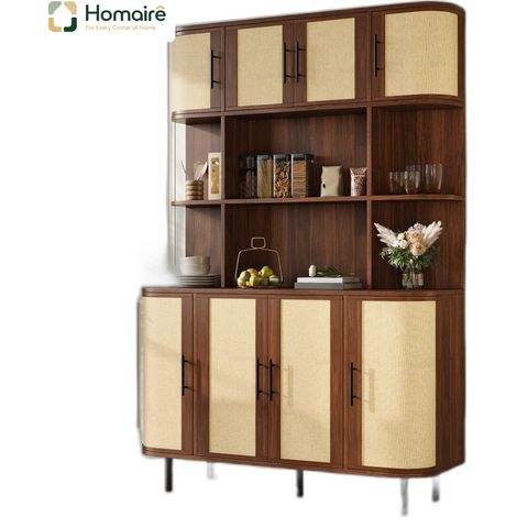 Colonnes de rangement noyer en mdf 120 x 20 x 180 cm HOMAIRE (1/5)