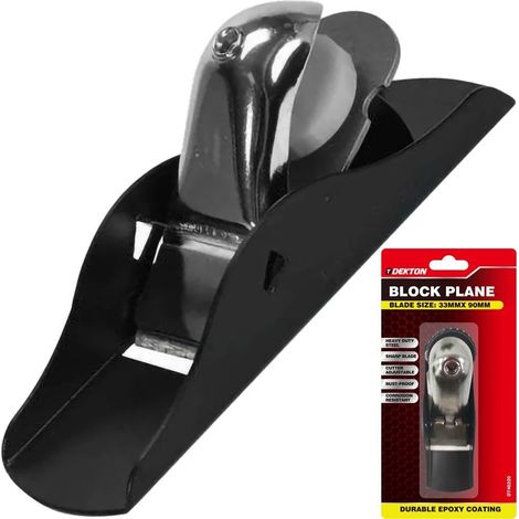 Dekton Block Plane 33mm x 90mm Hand Plane Adjustable Manual Woodwork Tool (1/2)