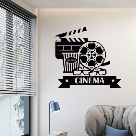 BUNTHAUS Stickers Muraux Projecteur de cinéma Autocollants Muraux Mural Stickers pour Chambre Salon Mur TV (1/5)
