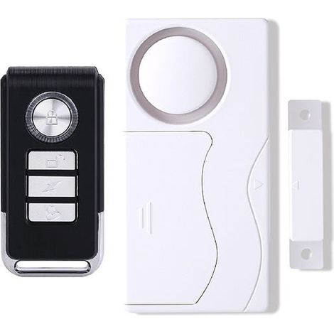 Wireless magnetic anti-theft alarm with door and window sensor, easy self-installation. (1/5)