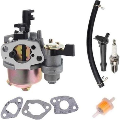 Carburateur pour moteurs GX120-GX200 5,5-6,5 CV avec joint de tuyau d'alimentation, pièces détachées pour groupe électrogène tondeuse (UE) (1/5)