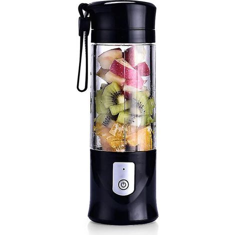 blender, Portable Mixeur Des Fruits,mini Blender Usb Pour Smoothie,milk-shake,jus De Fruits,blender Portable 350-420 Ml 6 Lames Pour Sport Et Voya (1/5)
