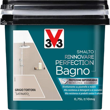 Smalto all'Acqua Rinnovare Perfection Bagno 750 ml V33 - Grigio Tortora