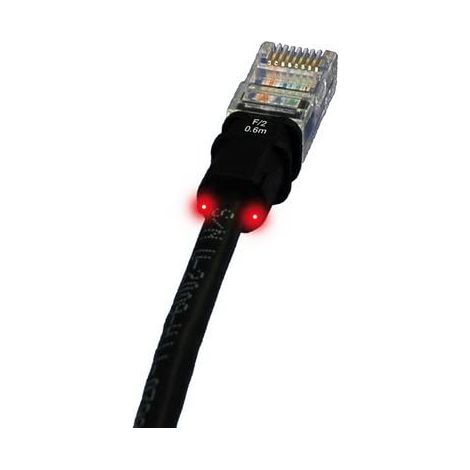 F/2 PatchSee câble RJ45 catégorie 5e F/UTP (0.6 mètre) - Cordon ethernet blindé avec système de repérage lumineux